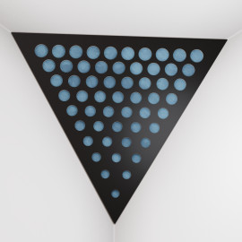 Corner Bass Trap «Triangle Rounds Fabric» Black