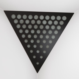 Corner Bass Trap «Triangle Rounds Fabric» Black
