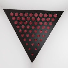 Corner Bass Trap «Triangle Rounds Fabric» Black