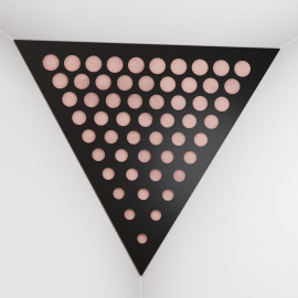 Corner Bass Trap «Triangle Rounds Fabric» Black