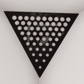 Corner Bass Trap «Triangle Rounds Fabric» Black Plastic