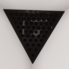 Corner Bass Trap «Triangle Rounds Fabric» Black Plastic