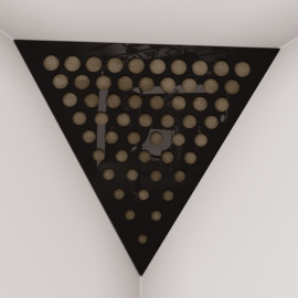 Corner Bass Trap «Triangle Rounds Fabric» Black Plastic
