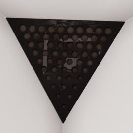 Corner Bass Trap «Triangle Rounds Fabric» Black Plastic