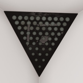 Corner Bass Trap «Triangle Rounds Fabric» Black Plastic