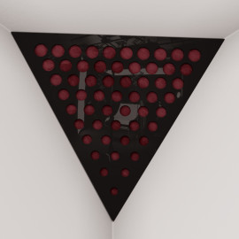 Corner Bass Trap «Triangle Rounds Fabric» Black Plastic