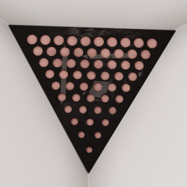 Corner Bass Trap «Triangle Rounds Fabric» Black Plastic