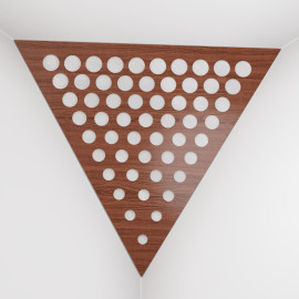 Corner Bass Trap «Triangle Rounds Fabric» Nut