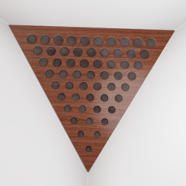 Corner Bass Trap «Triangle Rounds Fabric» Nut