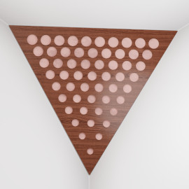 Corner Bass Trap «Triangle Rounds Fabric» Nut