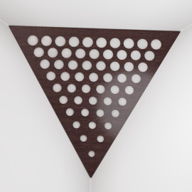 Corner Bass Trap «Triangle Rounds Fabric» Wenge