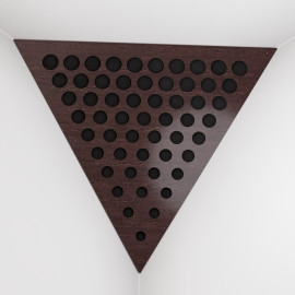 Corner Bass Trap «Triangle Rounds Fabric» Wenge