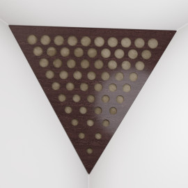 Corner Bass Trap «Triangle Rounds Fabric» Wenge