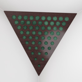Corner Bass Trap «Triangle Rounds Fabric» Wenge