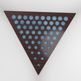 Corner Bass Trap «Triangle Rounds Fabric» Wenge