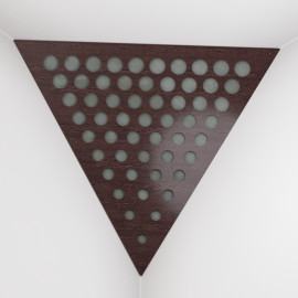 Corner Bass Trap «Triangle Rounds Fabric» Wenge