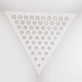 Corner Bass Trap «Triangle Rounds Fabric» White