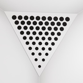 Corner Bass Trap «Triangle Rounds Fabric» White