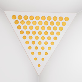 Corner Bass Trap «Triangle Rounds Fabric» White