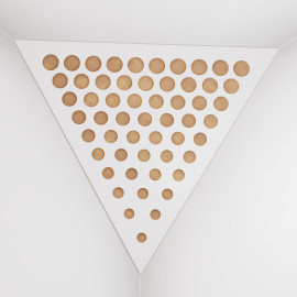 Corner Bass Trap «Triangle Rounds Fabric» White