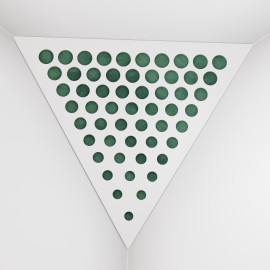 Corner Bass Trap «Triangle Rounds Fabric» White