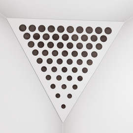 Corner Bass Trap «Triangle Rounds Fabric» White