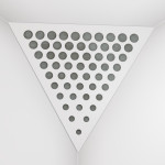 Corner Bass Trap «Triangle Rounds Fabric» White