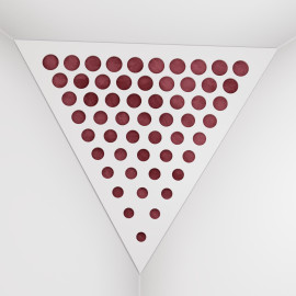 Corner Bass Trap «Triangle Rounds Fabric» White