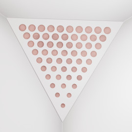 Corner Bass Trap «Triangle Rounds Fabric» White