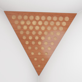 Corner Bass Trap «Triangle Rounds Fabric» Cherry