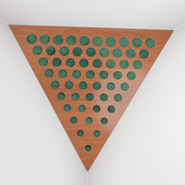 Corner Bass Trap «Triangle Rounds Fabric» Cherry