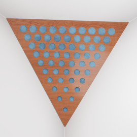 Corner Bass Trap «Triangle Rounds Fabric» Cherry