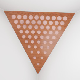 Corner Bass Trap «Triangle Rounds Fabric» Cherry