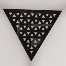 Corner Bass Trap «Triangle Tri Fabric» Black Plastic