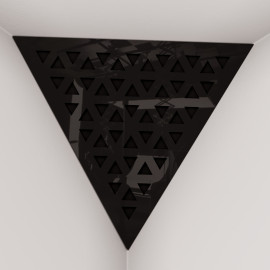 Corner Bass Trap «Triangle Tri Fabric» Black Plastic
