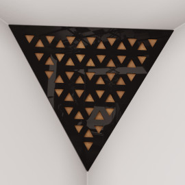 Corner Bass Trap «Triangle Tri Fabric» Black Plastic