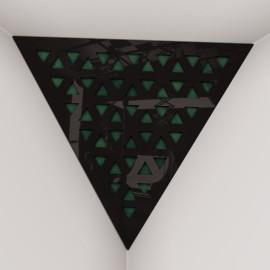 Corner Bass Trap «Triangle Tri Fabric» Black Plastic