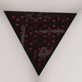 Corner Bass Trap «Triangle Tri Fabric» Black Plastic