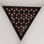 Corner Bass Trap «Triangle Tri Fabric» Black Plastic