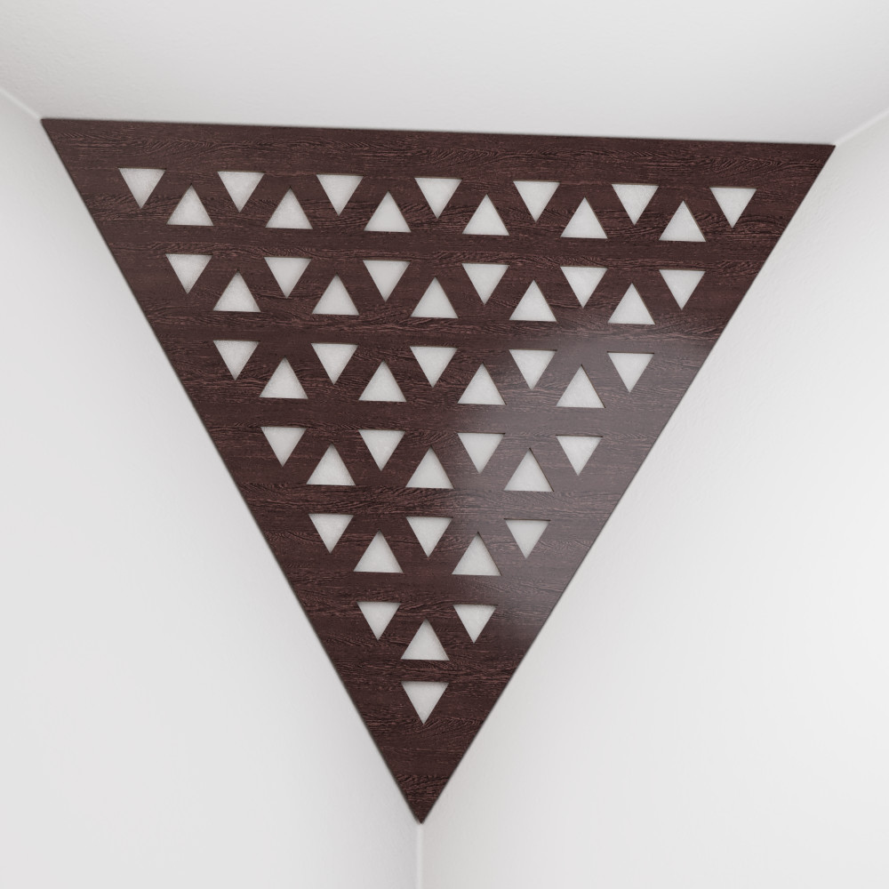 Corner Bass Trap «Triangle Tri Fabric» Wenge