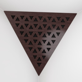 Corner Bass Trap «Triangle Tri Fabric» Wenge