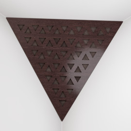 Corner Bass Trap «Triangle Tri Fabric» Wenge
