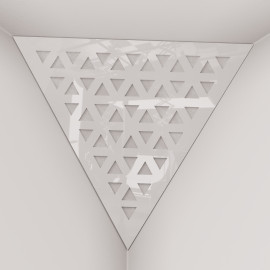 Corner Bass Trap «Triangle Tri Fabric» White Plastic