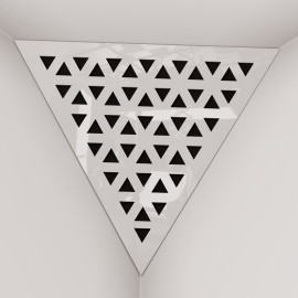 Corner Bass Trap «Triangle Tri Fabric» White Plastic