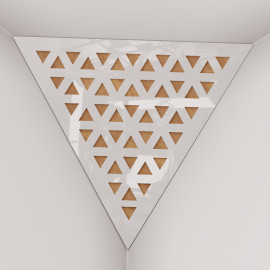 Corner Bass Trap «Triangle Tri Fabric» White Plastic