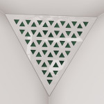 Corner Bass Trap «Triangle Tri Fabric» White Plastic