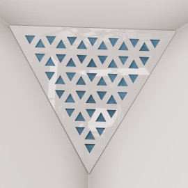 Corner Bass Trap «Triangle Tri Fabric» White Plastic