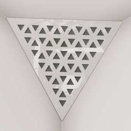 Corner Bass Trap «Triangle Tri Fabric» White Plastic