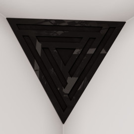 Corner Bass Trap «Triangle Sci-fi Fabric» Black Plastic
