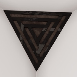 Corner Bass Trap «Triangle Sci-fi Fabric» Black Plastic